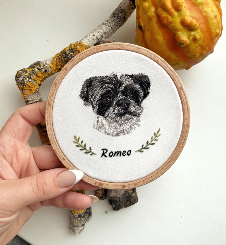 Custom Hand Embroidered Pet Portrait - Thumbnail 2