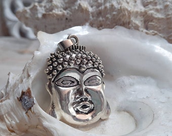 3x BUDDHA pendant silver approx. 41 x 31 mm