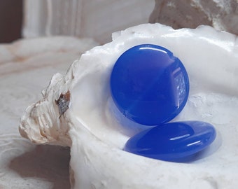 4x magnifique pendentif pièce de monnaie en perles bleu jade environ 30 mm