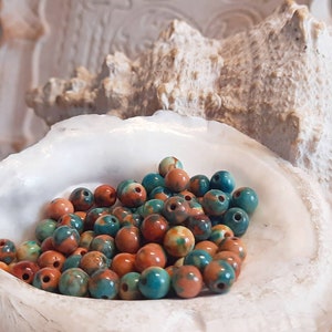 60x landscape opal balls beads 6 mm drilled multicolored