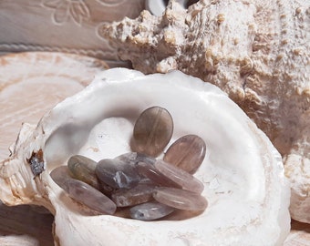 15x gemstone pearl agate oval approx. 20 x 15 mm