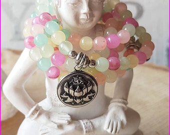 MALA  Kette / Armband  LOTUS OM  Jade bunt