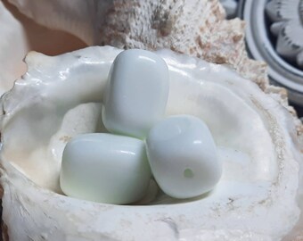 2x XL cuboid agate white beads 25 x 17 mm