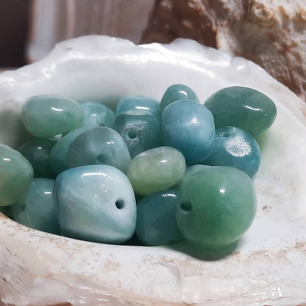 20x Jade Nuggets Perlen groß