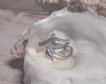 4x Auge des Horus Anhänger 26x30mm silber