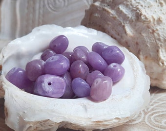 20x Perles Nuggets de Jade Violet Lilas