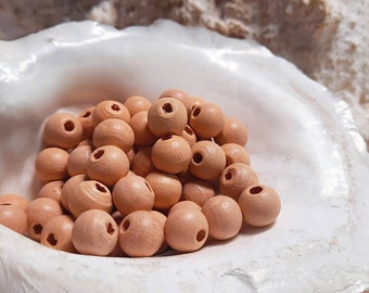 210x wooden beads apricot 8 mm balls