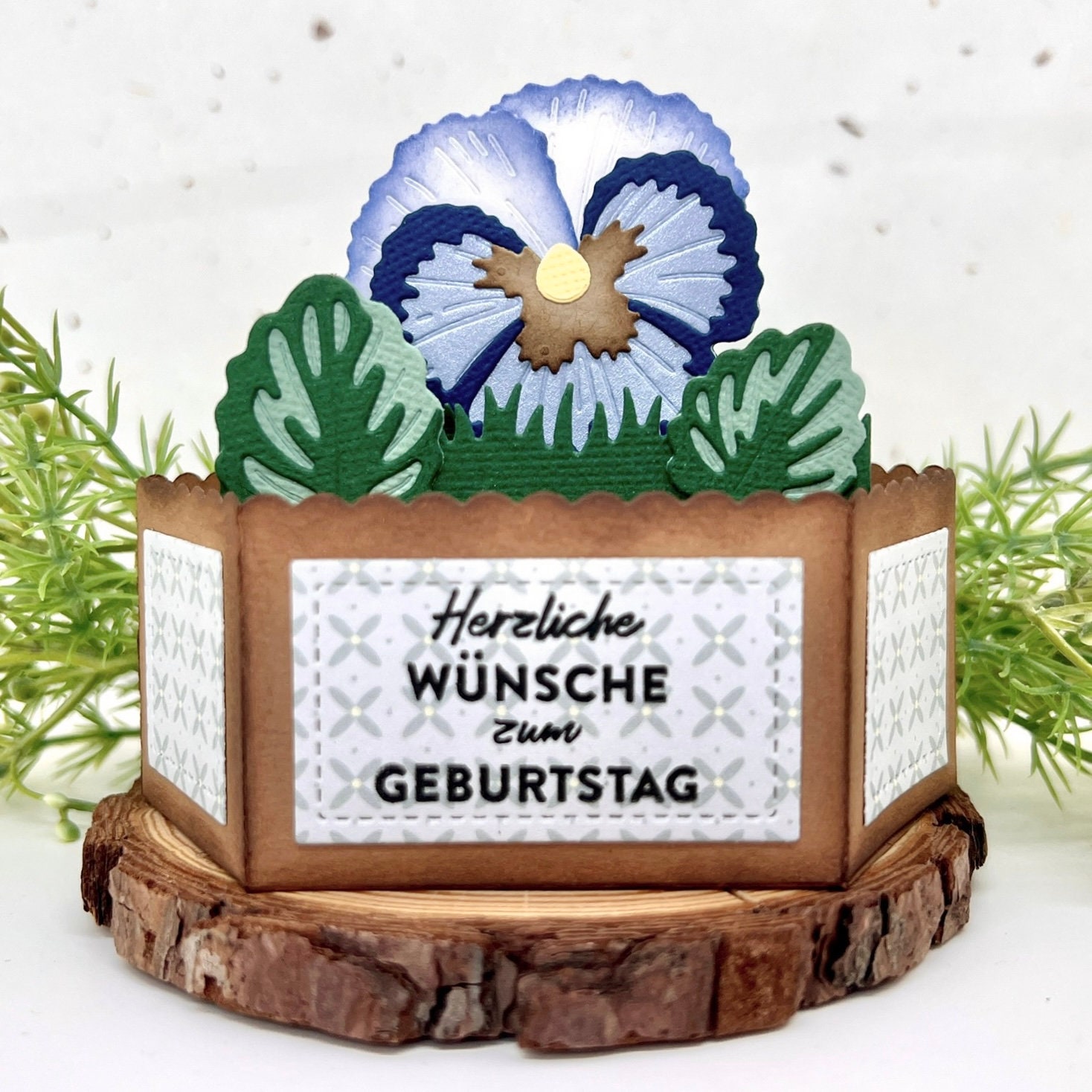 Geburtstagskarte Für Enkelin Zum 1. Geburtstag | Stiefmütterchen-Motiv Mit Liebevollem Vers | 22,9x15,2 Cm