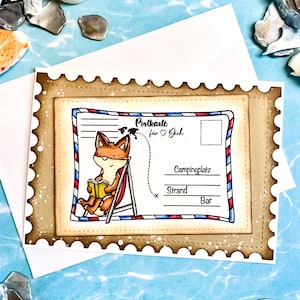 Carte de voeux camping carte d'anniversaire plage camping carte postale camping vacances carte d'anniversaire enfant camping cadeau carte de retraite n°75