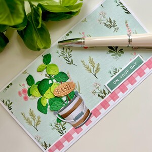 Biglietto di auguri di compleanno per donna, biglietto di auguri per erbe aromatiche, biglietto di auguri per giardiniere, biglietto di auguri per nonna, biglietto di auguri per mamma, buono giardino n. 184