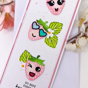 Biglietto di auguri di compleanno per bambina Biglietto di auguri di compleanno per fragole Biglietto di auguri di compleanno per nipote Biglietto di auguri di compleanno per bambina Buono regalo fragola n. 232