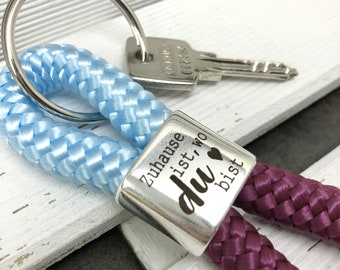 Keychain / Home is where you are / Sailing rope / Sailing rope / Pendant / Luggage tag / Maritime / Love