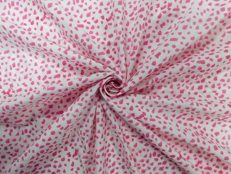 Indian Hand Block Sanganeri Printed Cotton Fabric,Soft Voile Cotton Running Jaipuri Fabric,Sewing Craft Cloth Making Material,Free Shipping