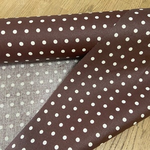 Coated Cotton brown with white dots image 1
