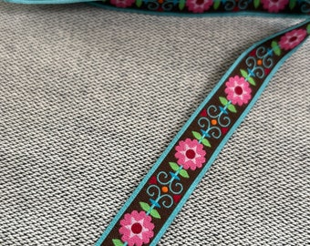 5 m woven ribbon from Farbenmix - Retroblume