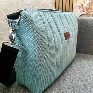 Crossbag mint-turquoise, wonderfully refreshing with a mottled structure // women's shoulder bag, crossbody bag, handbag, bag, vegan image 4