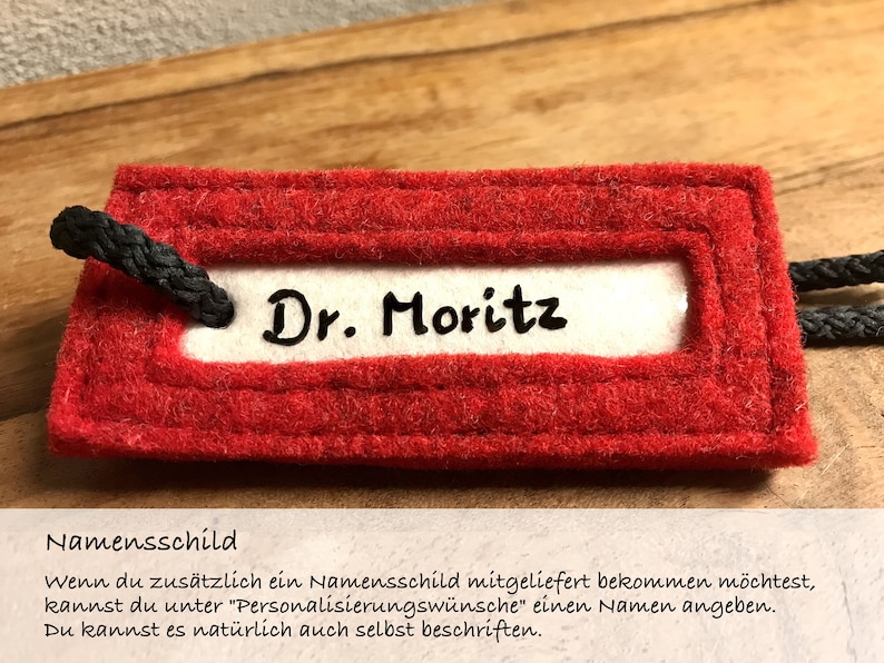 Namensschild mit Personalisierungs-Option