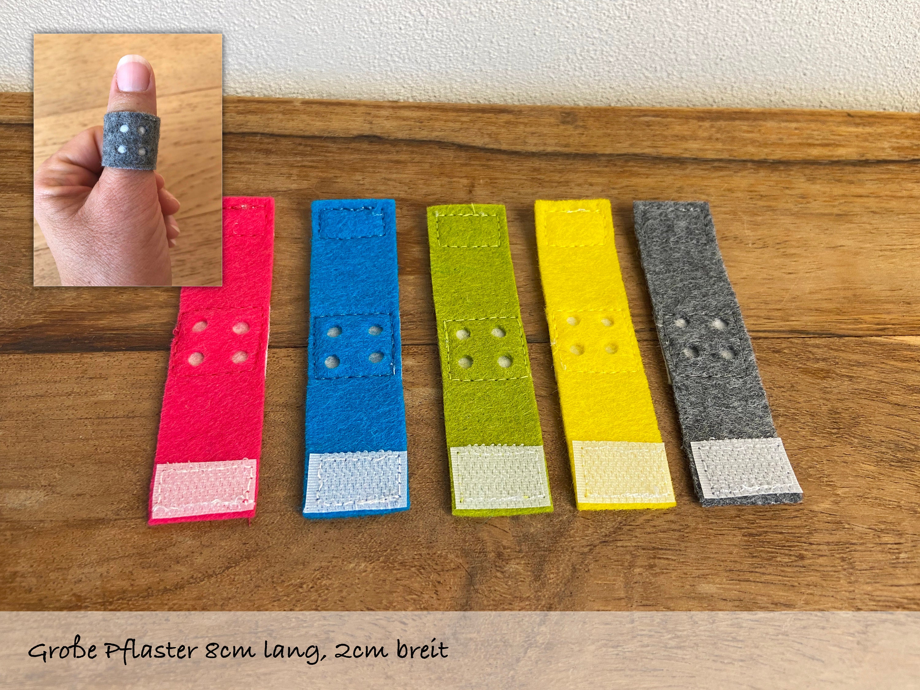 spielzeug pflaster Pflaster für Kinder aus Filz zum Spielen, Klettverschluss, Set mit 5