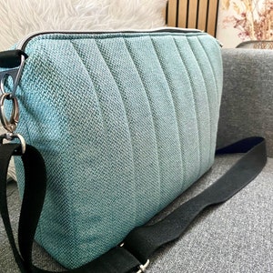 Crossbag mint-turquoise, wonderfully refreshing with a mottled structure // women's shoulder bag, crossbody bag, handbag, bag, vegan image 5