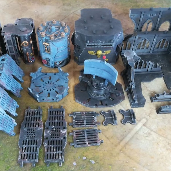 Sci-fi Outpost - full set – fully modular 28mm Wargaming Tabletop Terrain - for games like Warhammer40k, Killteam – unpainted - 3D printed