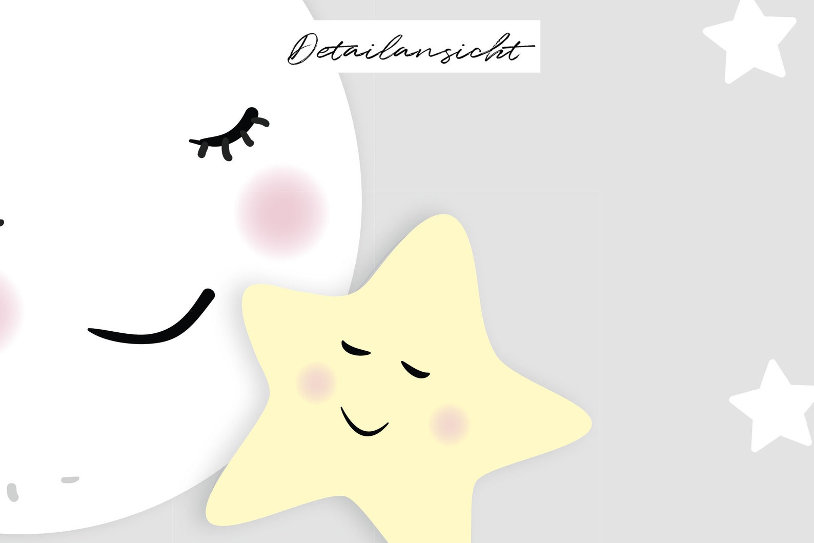 Fototapete Sonne Mond Sterne - Vliestapete 150x105cm Für Wohnzimmer & Schlafzimmer