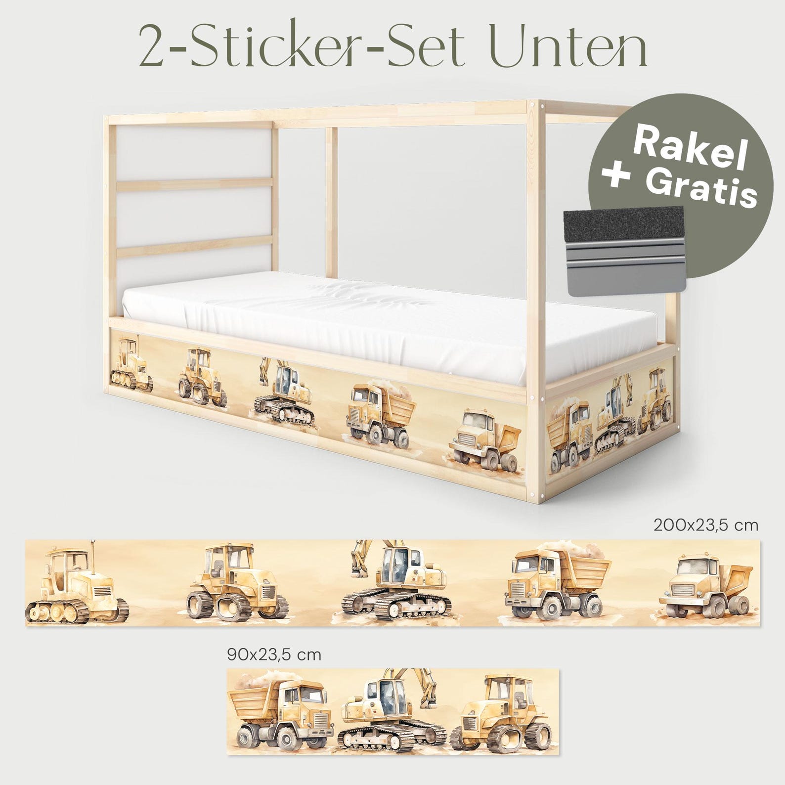 50 Stück Bagger Sticker Set, Wasserfeste Vinyl Baustelle Aufkleber Baumaschinen Auto Traktor LKW Sticker, Kinder Aufkleber für Gepäck, Graffiti, Skateboard, Scrapbook, Laptop, Handytaschen, Koffer