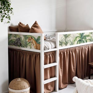 IKEA KURA Safari Dschungel Tiere Bett Aufkleber Kura Bett wiederablösbar Aufkleber Etagenbett Kinderzimmer Aufkleber Folie Abziehbild
