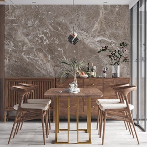 Papier peint photo marbre marron marbre peinture aquarelle flux fluide impression pierre précieuse terrazzo luxe #1080