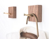 anaan Square Wooden Wall Coat Rack, Coat Hooks wood, Wall Hooks with brass hook, Key Holder Hanging Coats, Bags and Towels Decor Design