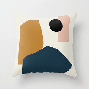 Anaan Housse de coussin Tofu 45 x 45 cm Coussin décoratif double face en velours Coussin décoratif pour canapé Design Deppelpack Motif scandinave image 9