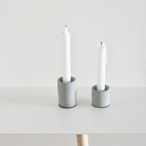 anaan High & Low Candle Holders Tealight Holder Candlestick Holders of Concrete Home Accessories Table Decoration Design Geometric image 6