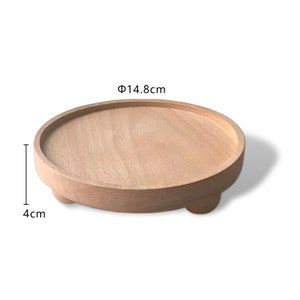 anaan Satel wooden Serving Tray small plates of wood Platter Table Desk storage for Jewelry Plant Stands with legs Flower Stand Set of 2 image 8