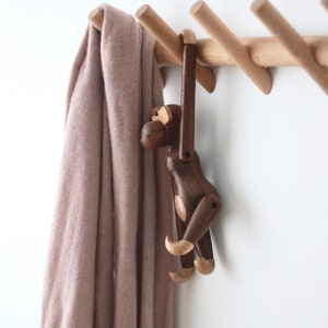 anaan Branch Floating Coat Rack 5 Wall Coat Hooks wood Space Saving Clothes Hanger Rack Holders Wall Mounted Design Hanging 50 cm image 4