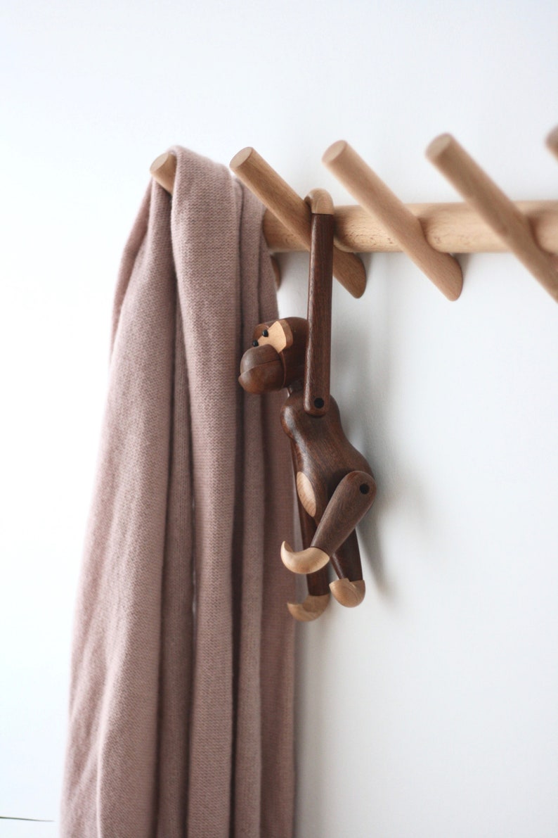 anaan Branch Floating Coat Rack 5 Wall Coat Hooks wood Space Saving Clothes Hanger Rack Holders Wall Mounted Design Hanging 50 cm image 4