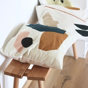 anaan Tofu kussenhoes kussenhoes 45 x 45 cm dubbelzijdig fluwelen sierkussen bankkussen sierkussen deppelpack design Scandinavisch motief afbeelding 3