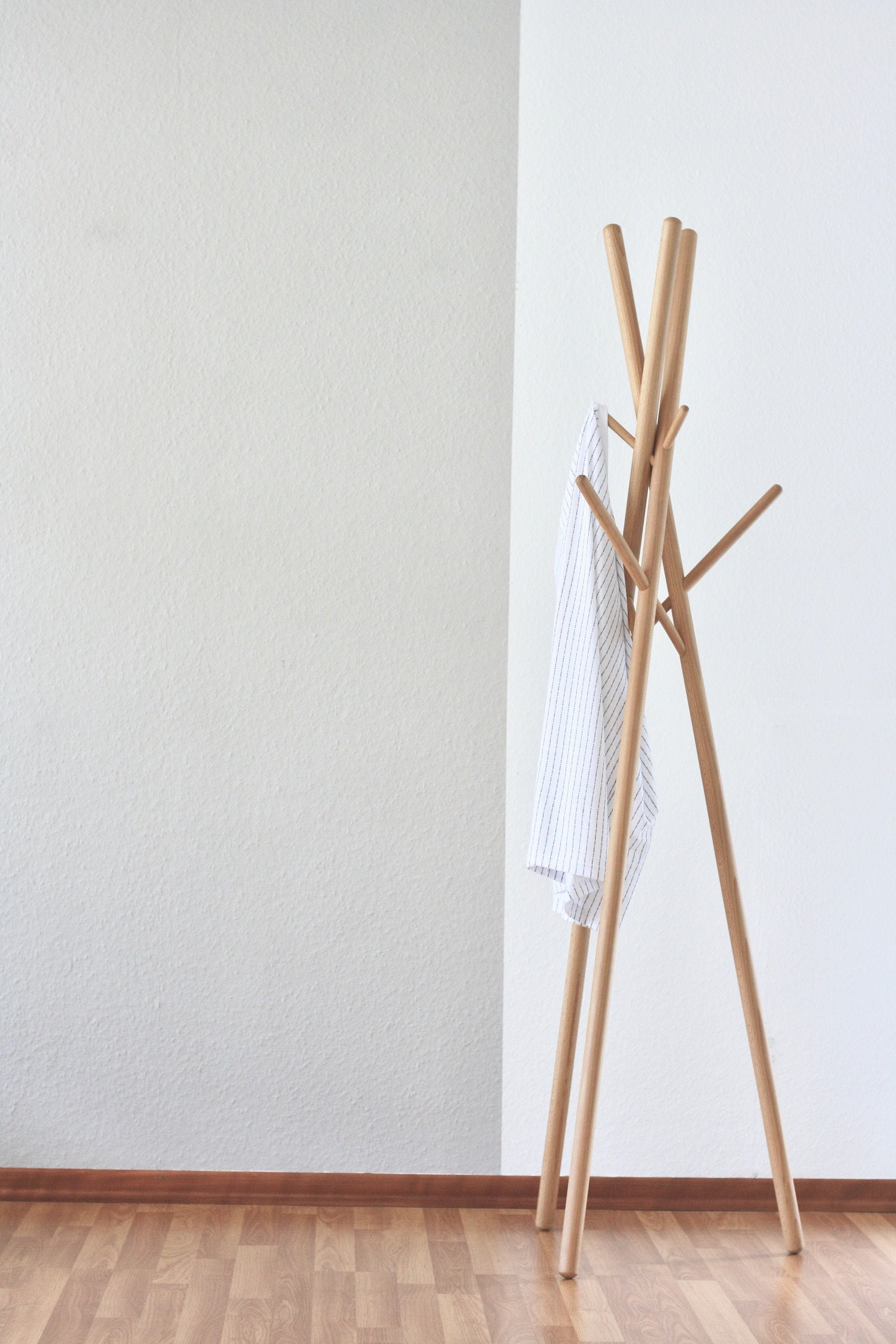 Wooden Clothes Rack Coat Hanger Stand - Wood