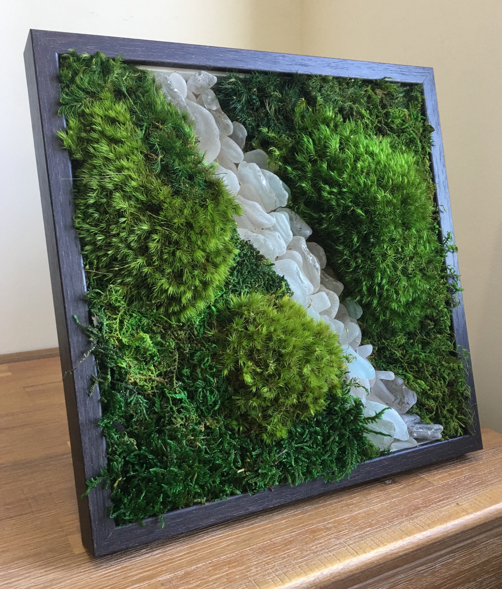Moss Art Wall Real Preserved Moss Recycled Eco 3D Natural Etsy