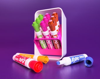 EXPO用マーカーオーガナイザー（ホワイトボードマーカー用チゼルチップ）• パーソナライズされたマーカーディスプレイスタンド兼収納ホルダー• シャーピー蛍光ペンも収納可能