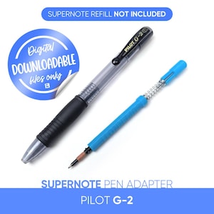 Stiftadapter für Supernote • Nur digitale STL-Dateien • Kompatibel mit PILOT G2 Gelstiften • Verwandeln Sie Ihren PILOT G2 in einen Supernote-Digitalstift