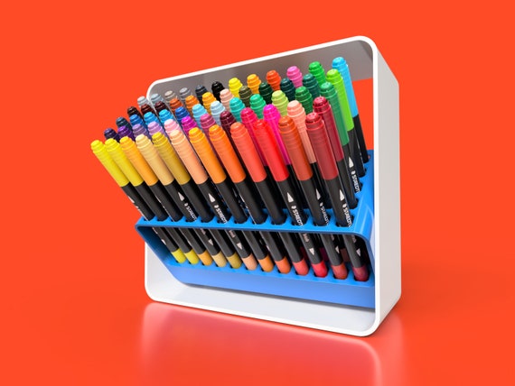Brush Pen Case • Holds STAEDTLER Fineliner Brush Pen, Tombow Brush Pen, FUDEBIYORI, and more • Personalized Pen Holder Storage Display Stand