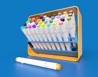 Art Marker Organizer • OHUHU • COPIC • Crayola • OLO • Personalized Marker Display Stand and Storage Holder