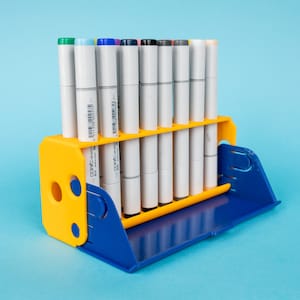 Personalized Marker Case/Stand for OLO, COPIC Sketch or Similar • Portable Holder for Marker Storage Display Container • 16 Marker Capacity