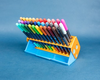 Pen Case/Stand • Holds STAEDTLER Fineliner/Watercolour Brush Pen, Tombow Brush Pen, FUDEBIYORI Brush Pen • 36 Slot Portable Storage Display