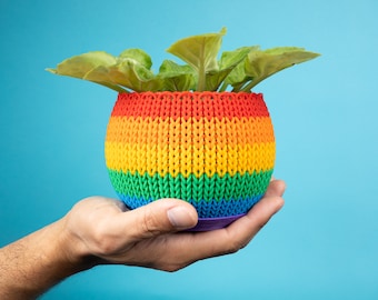 レインボーニットプランター パーソナライズカラー • 4インチ