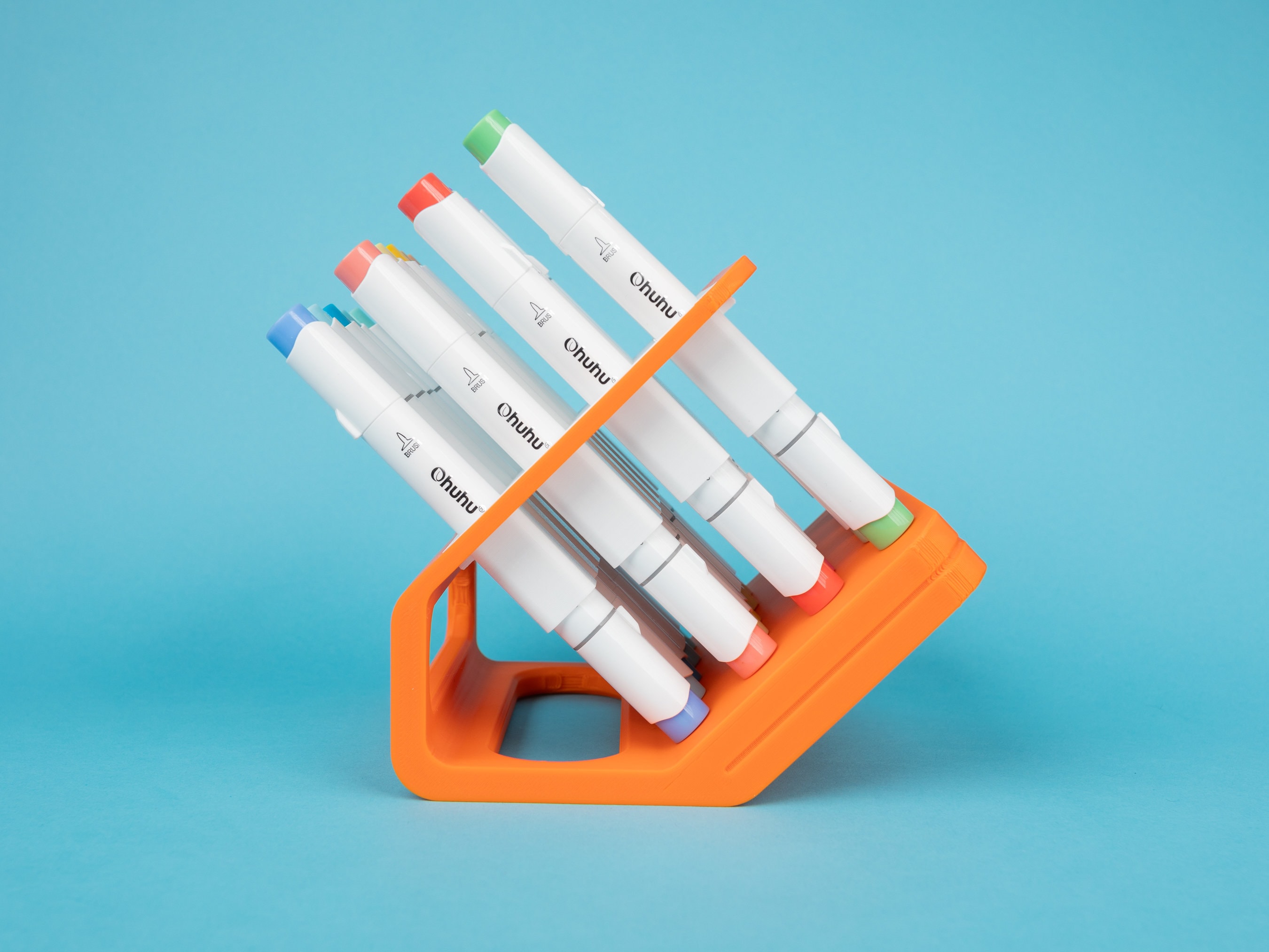 Ohuhu - Bamboo Marker Organizer – voor 112 markers (zonder markers)