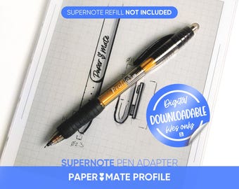 Pen Adapter for Supernote • Digital STL Files Only • Compatible with Paper Mate Profile Gel Pens