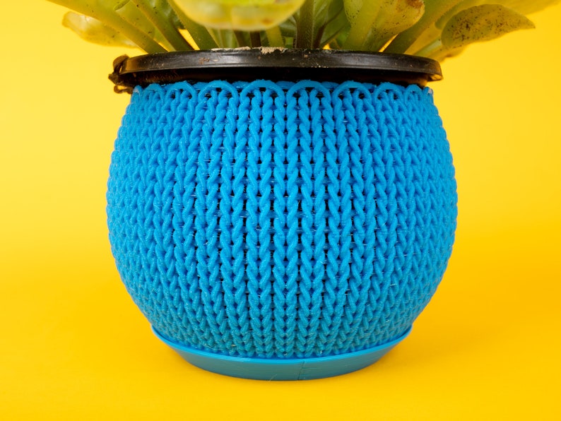 Knit Planter Container • 3.25 Inch Small Planter Container - Etsy