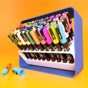 2024 New Marker Pen Organizer Case Waterproof Colored Marker Storage Box  Multi-slot Large Capacity for