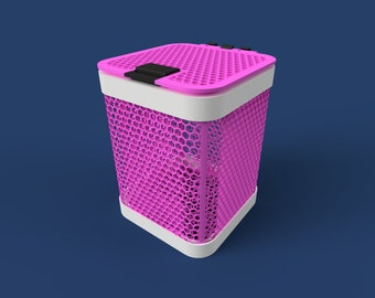 Behälter 17,8 x 12,7 cm • Personalisierbare Farben Büro und Handwerk Aufbewahrungsbox mit Waben-Mesh-Muster