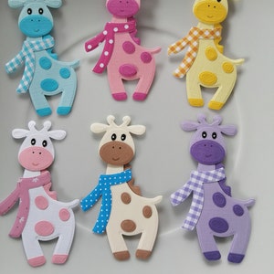3 süße Giraffen Kartenschmuck Aufleger